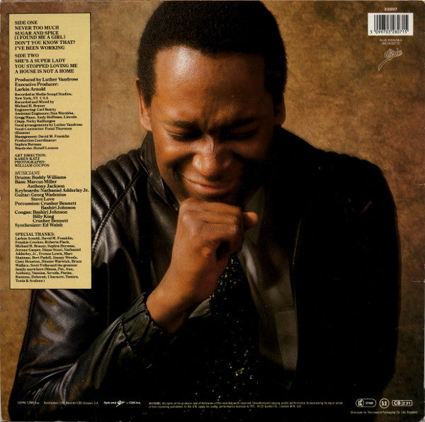 洋楽 Luther Vandross - Never Too Much (Promo) Luther Vandross - Never Too Much (Never Dull Remix) [EPIC